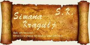 Simana Kragulj vizit kartica